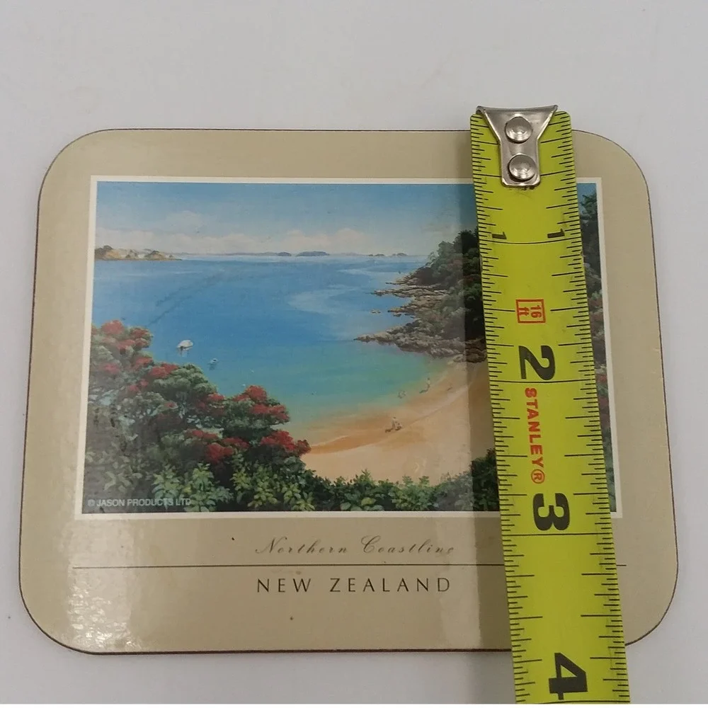 Jason Coasters Northern Coastline‎ New Zealand Cork Back Drink Coasters Set of 6